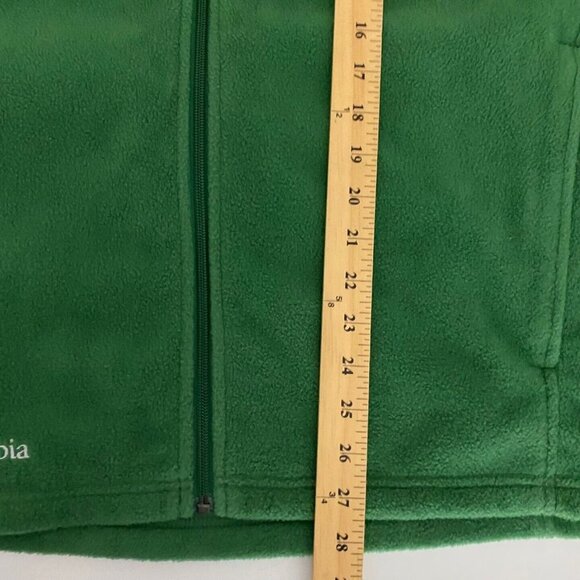 Columbia NDSU Bisons Fleece Vest Large Green Zip North Dakota State University - Picture 11 of 11